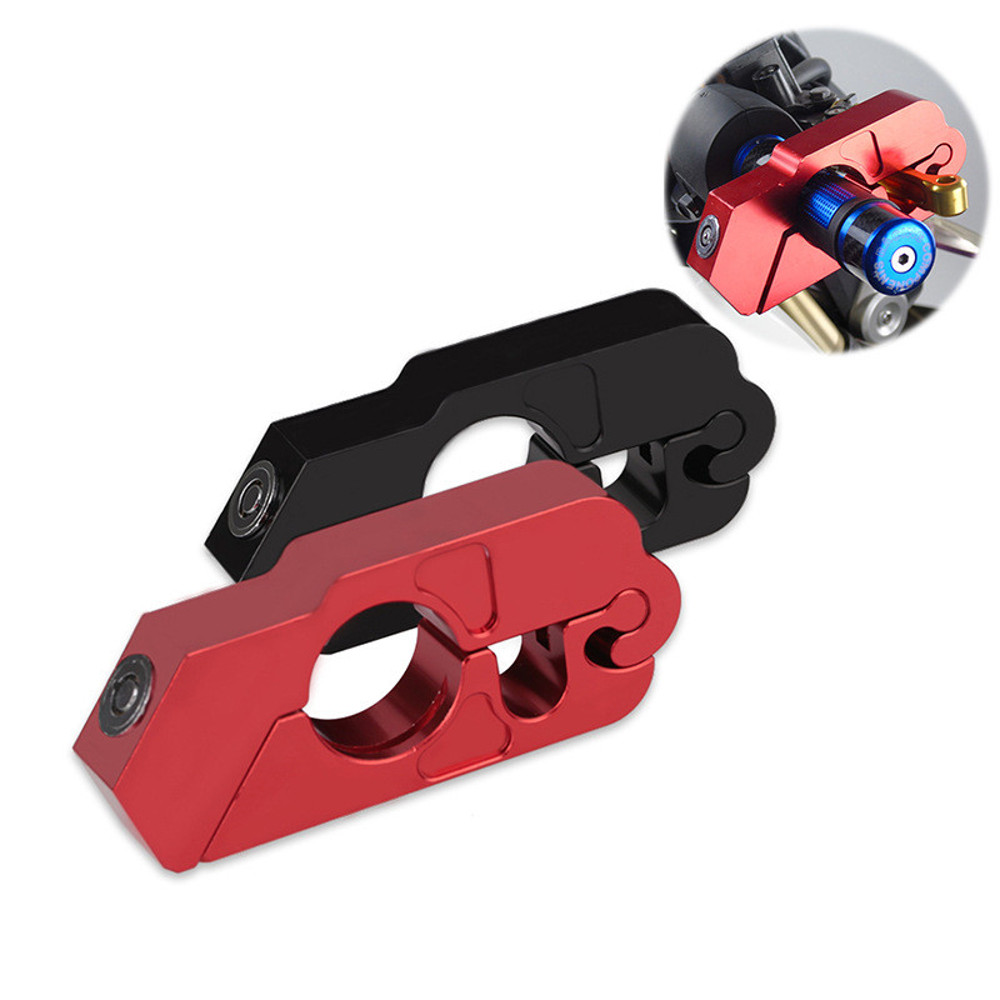 Motorcycle Handlebar Lock Anti Theft Brake Lever Lock for ATV Dirt Street Bikes, Solid Pull Rod Design Imitating Steel