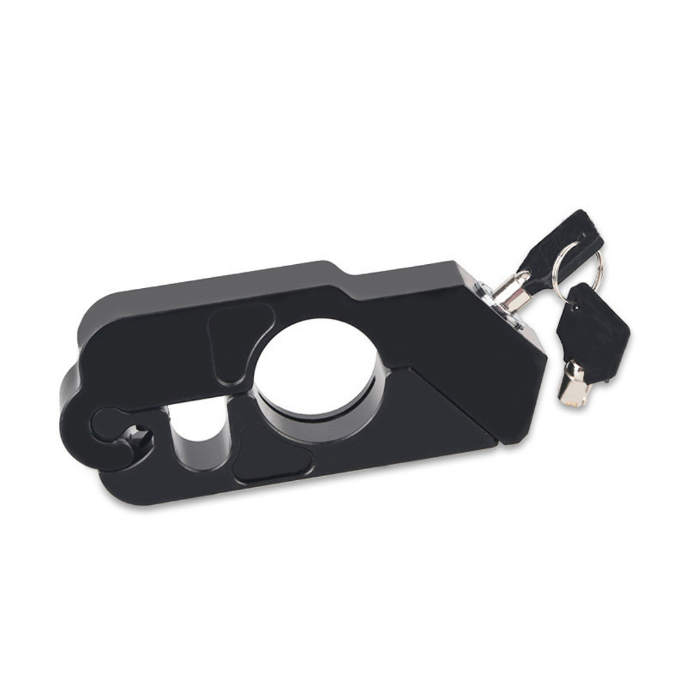 Motorcycle Handlebar Lock Anti Theft Brake Lever Lock for ATV Dirt Street Bikes, Solid Pull Rod Design Imitating Steel