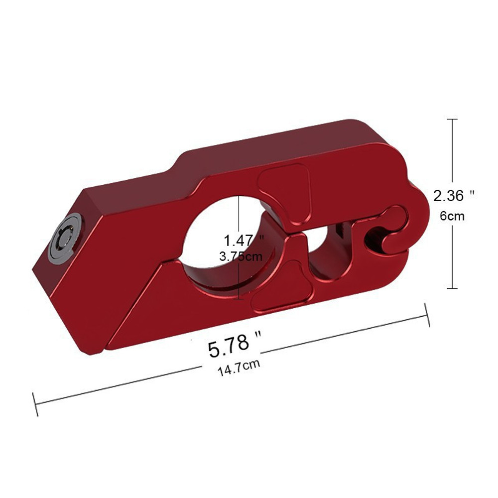 Motorcycle Handlebar Lock Anti Theft Brake Lever Lock for ATV Dirt Street Bikes, Solid Pull Rod Design Imitating Steel