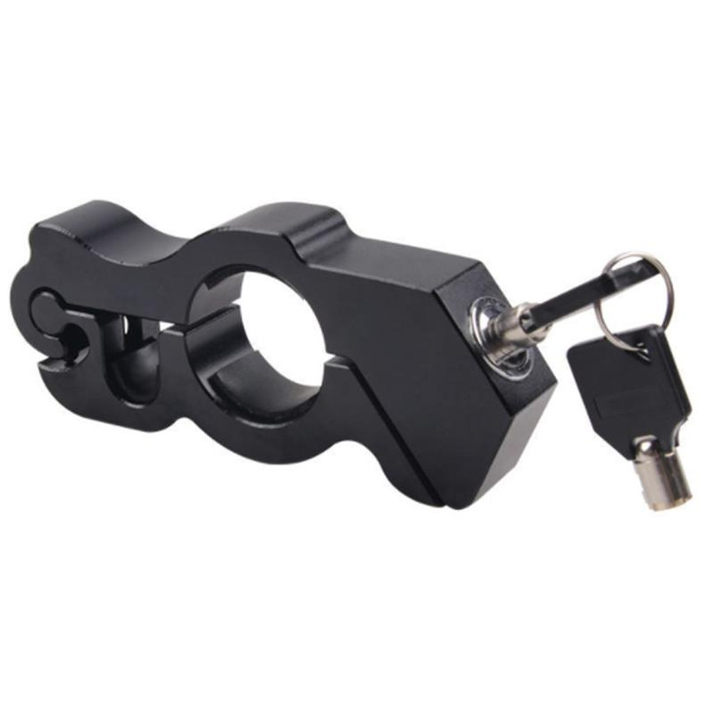 Motorcycle Handlebar Lock Anti Theft Brake Lever Lock for ATV Dirt Street Bikes, Solid Pull Rod Design Imitating Steel