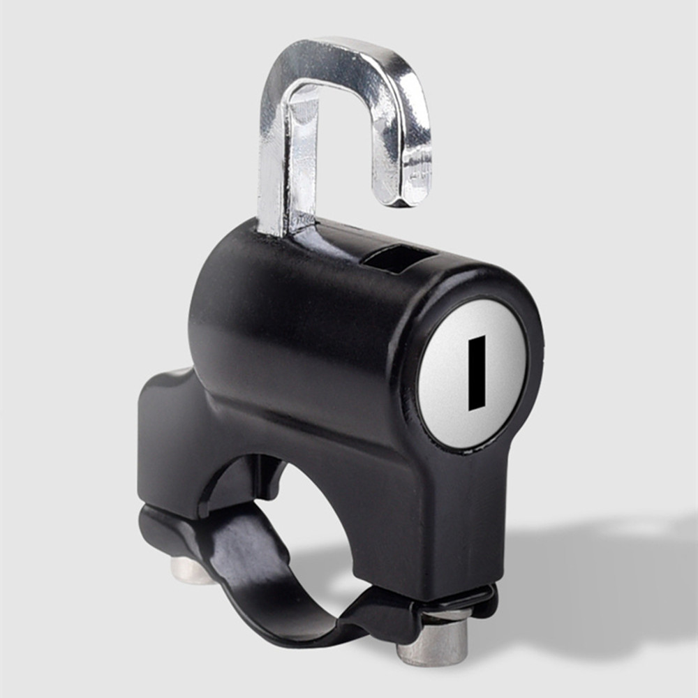 Motorcycle Handlebar Lock Anti Theft Brake Lever Lock for ATV Dirt Street Bikes, Solid Pull Rod Design Imitating Steel