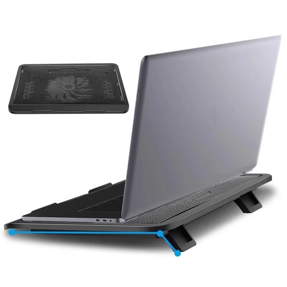 Universal Laptop Cooling Pad, Strong Winds Mute Cooling Base, Large Fan Radiator, Laptop Stand for Notebook Tablets