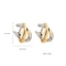 Mixing Metal Criss Cross Earrings Punk Gold Plated Silver Color Huggie Hoops Jewelry For Women Geom 4