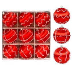 silk thread covered christmas ball, ornaments satin shatterproof bubbles, kit tree hanging decorations
