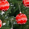 Silk Thread Covered Christmas Ball Ornaments Satin Shatterproof Bubbles Kit Xmas Tree Hanging Decor 3