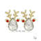 Pearl Snowflake Bell Elk Christmas Jewelry Accessories, New Trendy Rhinestone Imitation Christmas Hat Stud Earrings