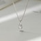Minimalist Water Droplet Necklace For Women, Sterling Silver Zircon Jewelry, Shimmering Geometric Collarbone Chain