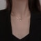 Minimalist Water Droplet Necklace For Women, Sterling Silver Zircon Jewelry, Shimmering Geometric Collarbone Chain