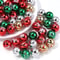 Color Printed Big Ball Bead, Christmas Acrylic Beads, for Christmas Tree Party Decoration, Ornament Making Accessories