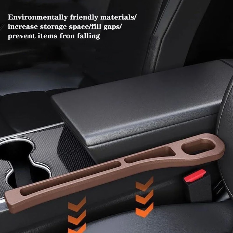 Car Seat Gap Filler Elastic Center Console Side Crevice Filler Strip Drop Blocker For Phones Keys