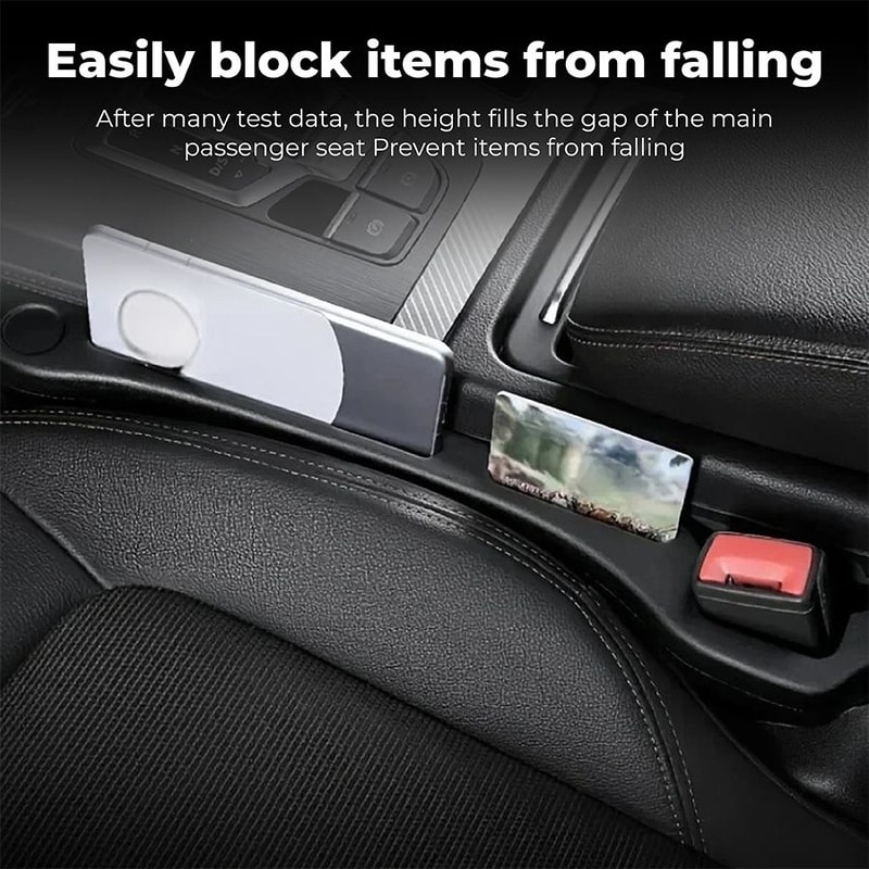 Car Seat Gap Filler Elastic Center Console Side Crevice Filler Strip Drop Blocker For Phones Keys