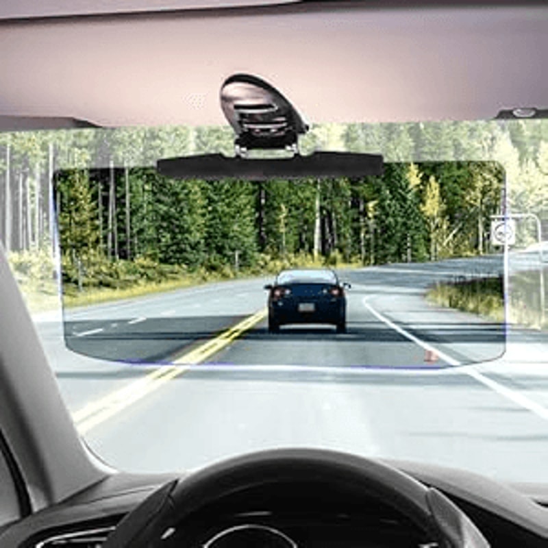 Car Anti Glare Mirror Sun Visor, Anti UV Strong Light Vehicle Sunshade
