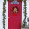 Warm white LED holiday door wreath