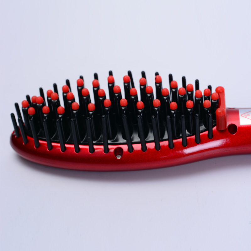 Professional Ceramic Hair Straightening Brush Electric Comb Anti Frizz Styler