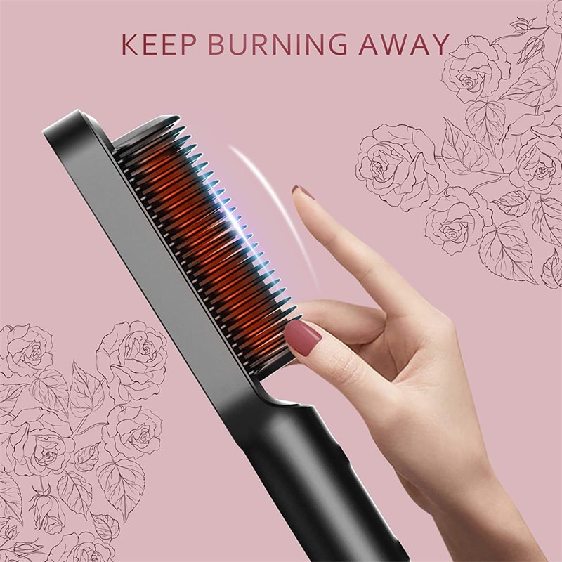 Mini Hair Straightener Brush Comb – Portable hair straightener brush for Fast Styling