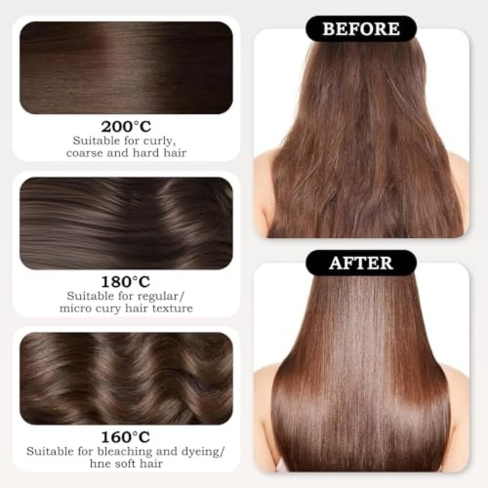 Rechargeable Portable Hair Straightener Brush Cordless Mini Travel Hair Straightener