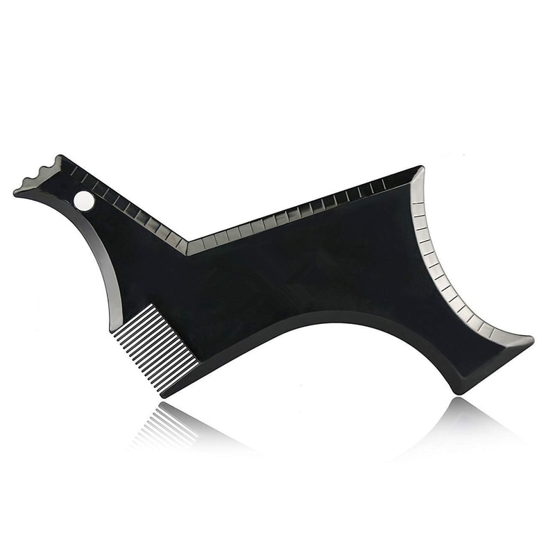 Precision Beard Shaping Tool Kit Beard Stencil Comb For Perfect Lines 6