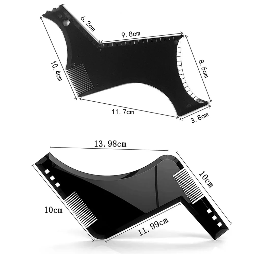 Precision Beard Shaping Tool Kit Beard Stencil Comb For Perfect Lines 5
