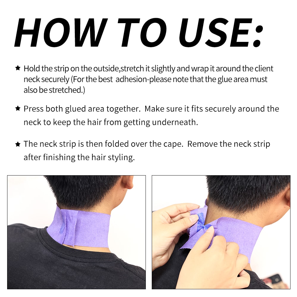 Disposable Hairdressing Neck Strips Roll Barber Neck Paper for Clean Haircuts