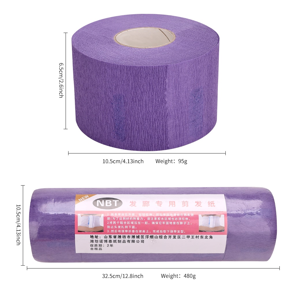 Disposable Hairdressing Neck Strips Roll Barber Neck Paper for Clean Haircuts