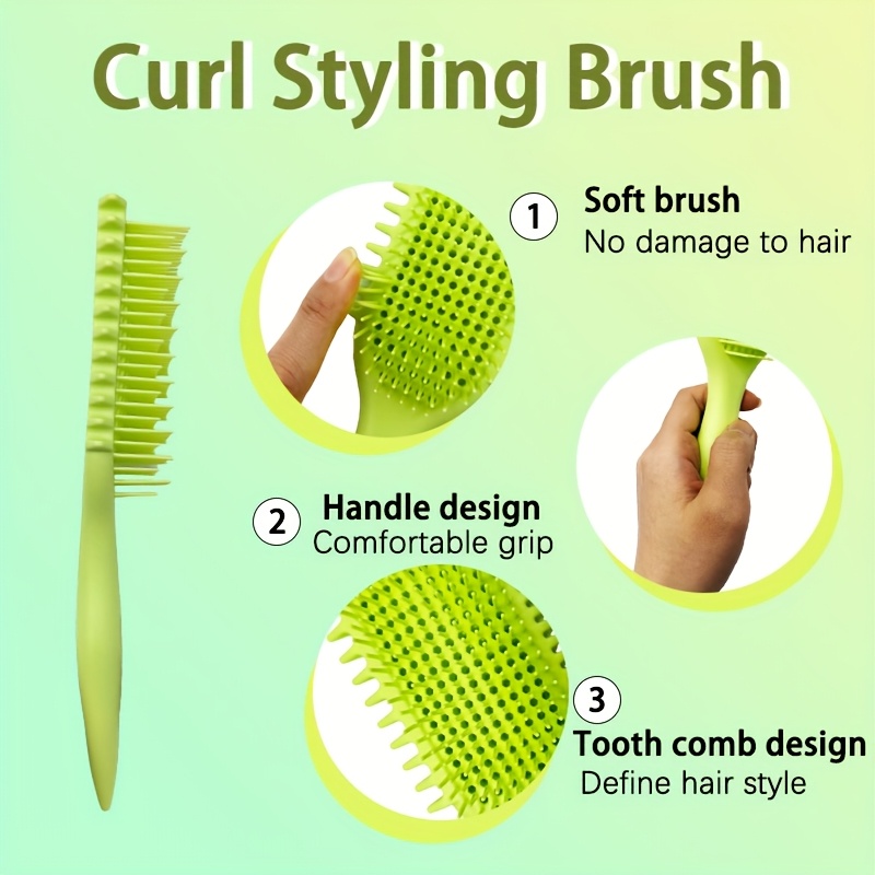 Bouncy Curling Hair Brush Detangling Comb With Scalp Massage For Wet Dry Styling 6