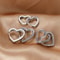 Minimalist Heart Hoop Earrings Stainless Steel Huggie Hoops for Women