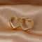 Minimalist Heart Hoop Earrings Stainless Steel Huggie Hoops for Women