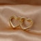 Minimalist Heart Hoop Earrings Stainless Steel Huggie Hoops for Women