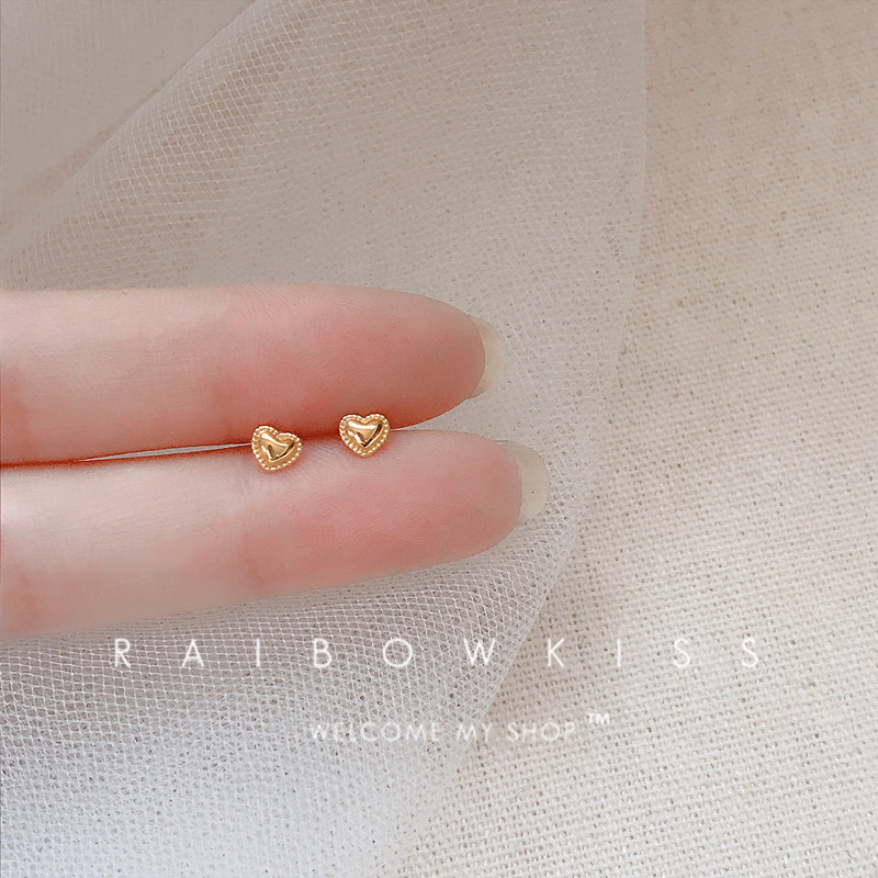Gold Butterfly Heart Cartilage Stud Earrings For Women Mini Helix Tragus Jewelry 9