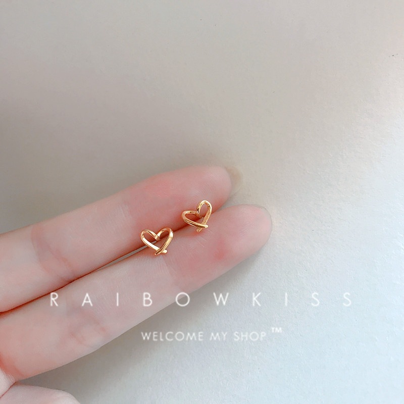 Gold Butterfly Heart Cartilage Stud Earrings For Women Mini Helix Tragus Jewelry 35
