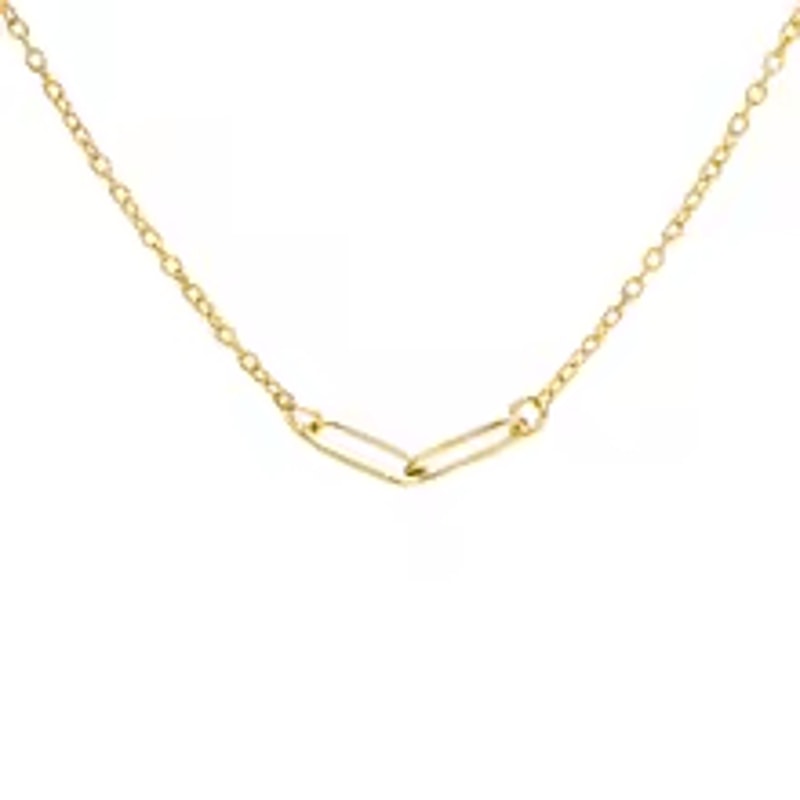 Stainless Steel Paperclip Chain Necklace Minimalist Choker For Women 6