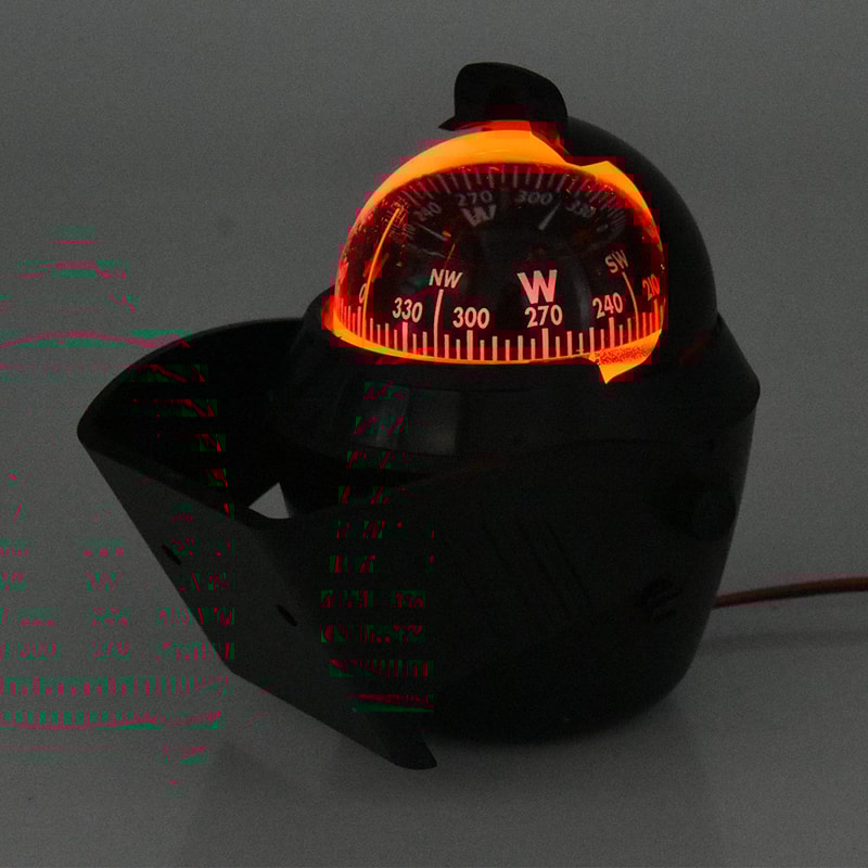 Marine Boat Compass With LED Light Waterproof Pivoting Navigation Compass For Accurate Marine Dire 3