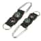 Survival Carabiner Keychain with Compass & Thermometer for Hiking and Camping