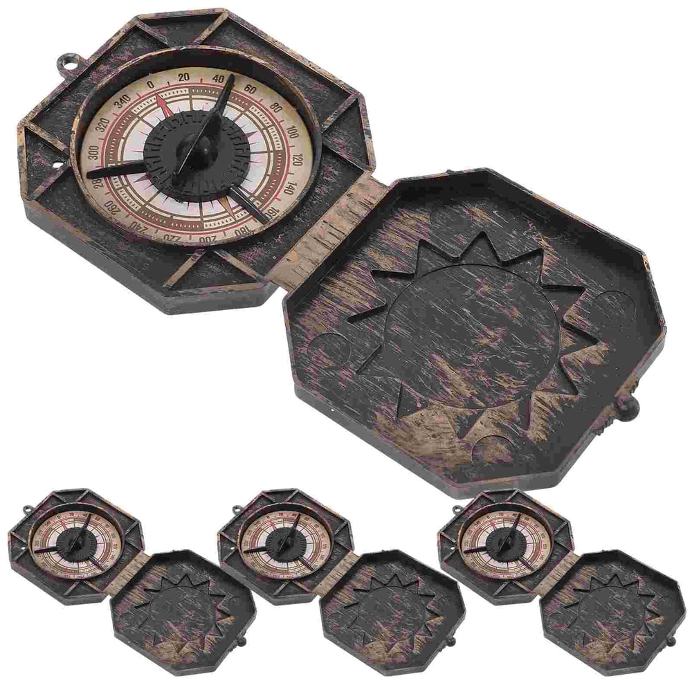 Vintage Brass Pirate Compass Decorative Navigation Instrument Gift for Camping Hiking