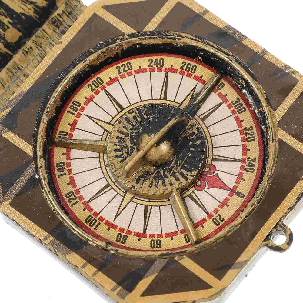 Vintage Brass Pirate Compass Decorative Navigation Instrument Gift for Camping Hiking