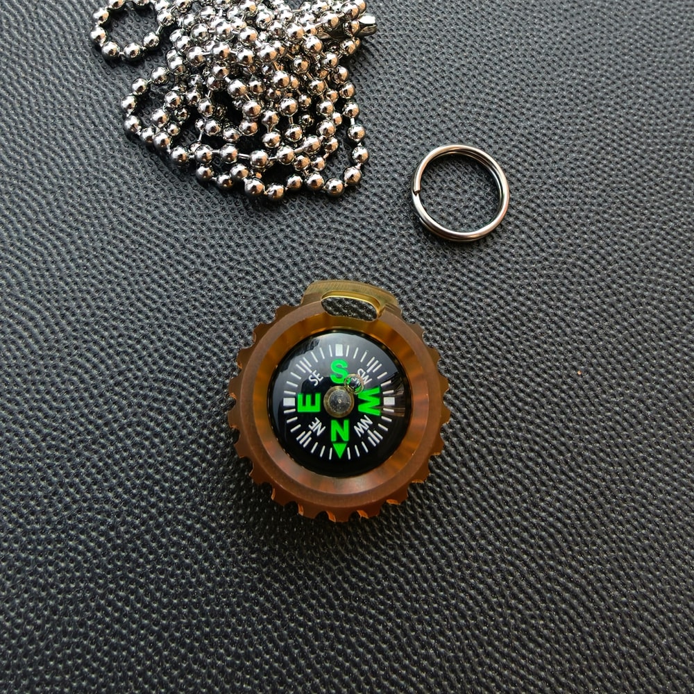Titanium Compass Pendant Portable Survival Navigation Tool For Outdoor Emergency Travel 3