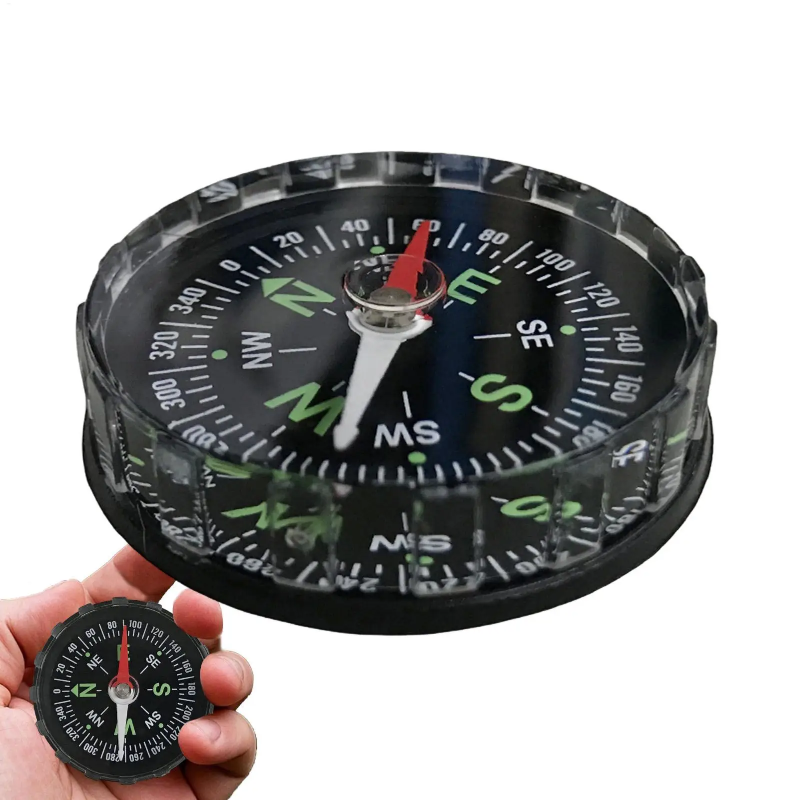 Waterproof Hiking Compass with Sighting Lens for Survival Navigation and Outdoor Adventures