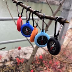 bushcraft pocket compass with carabiner waterproof camping compass for hiking & survival gear