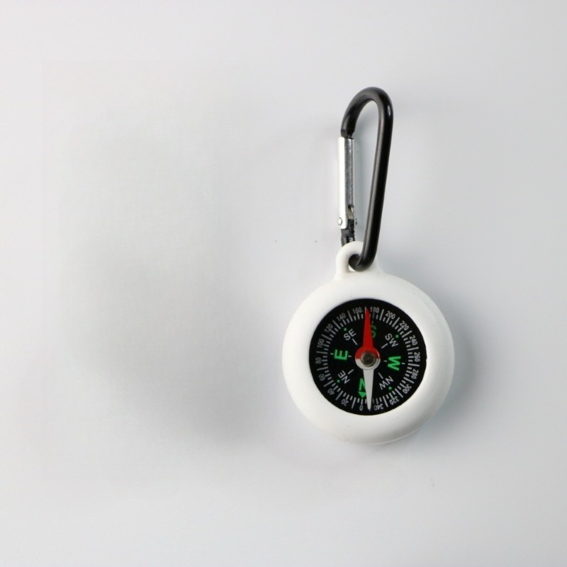 Bushcraft Pocket Compass with Carabiner Waterproof Camping Compass for Hiking & Survival Gear