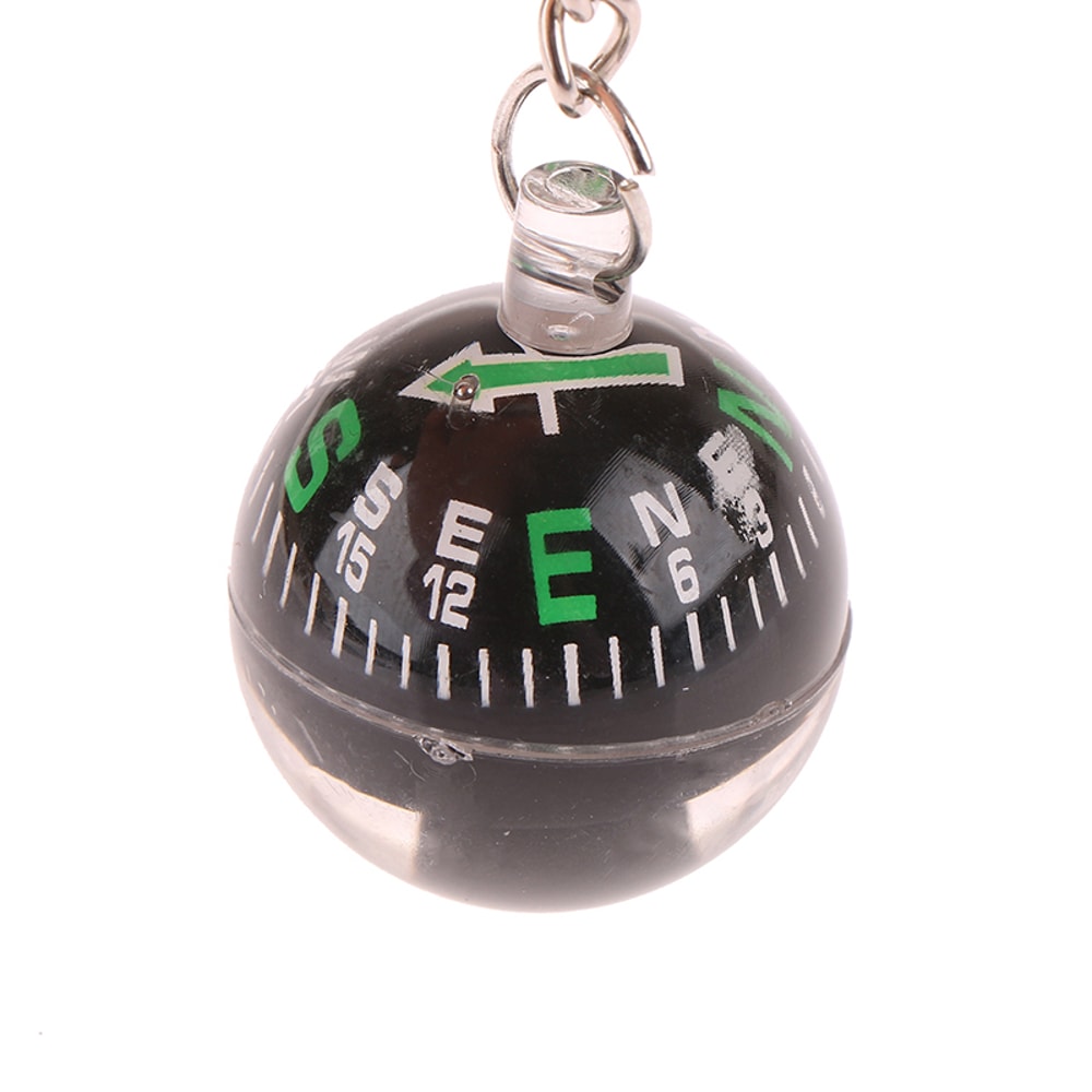 Portable Mini Survival Compass Keychain for Hiking Camping Navigation