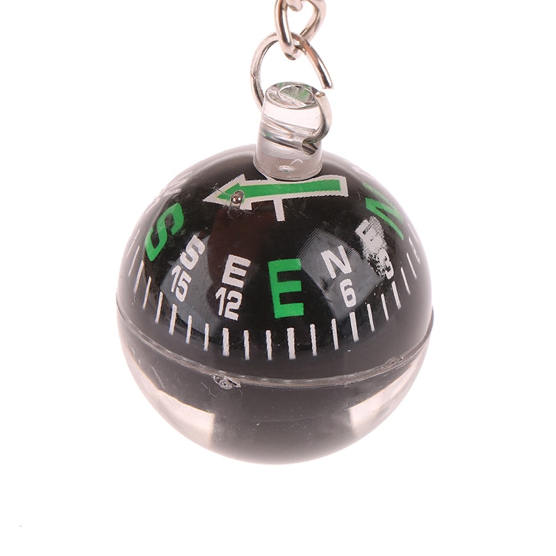 Portable Mini Survival Compass Keychain for Hiking Camping Navigation