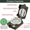 Tactical Survival Compass Waterproof Military Hiking Navigation Tool with Lensatic Sighting