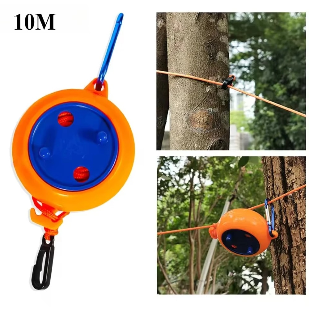 Portable Retractable Clothesline Windproof Anti Slip Laundry Drying Rope for Travel & Outdoor Use