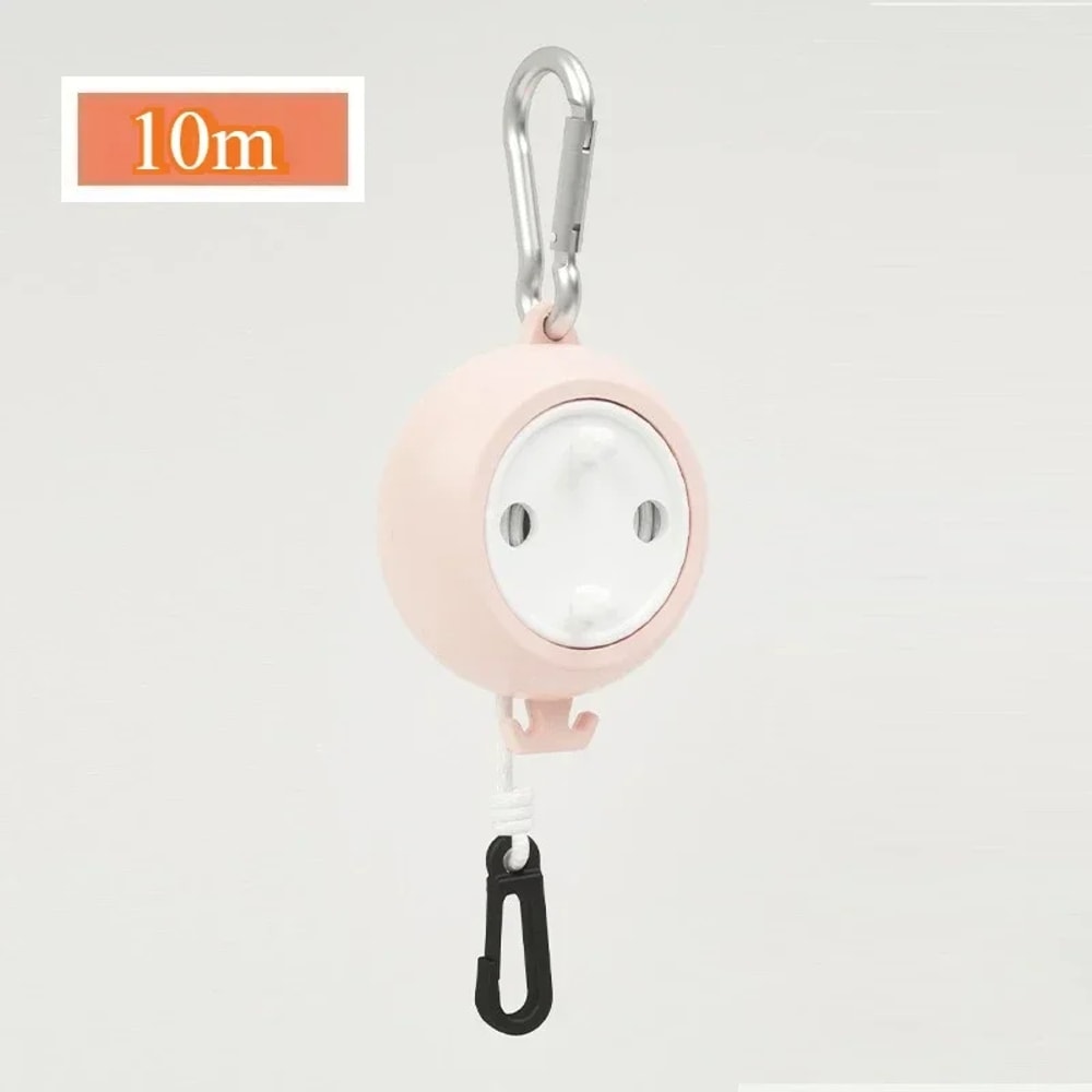 Portable Retractable Clothesline Windproof Anti Slip Laundry Drying Rope for Travel & Outdoor Use