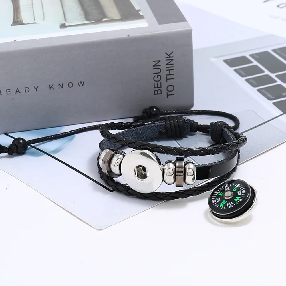 Survival Wrist Compass Bracelet tactical wrist compass for Hiking Camping & Outdoor Navigation