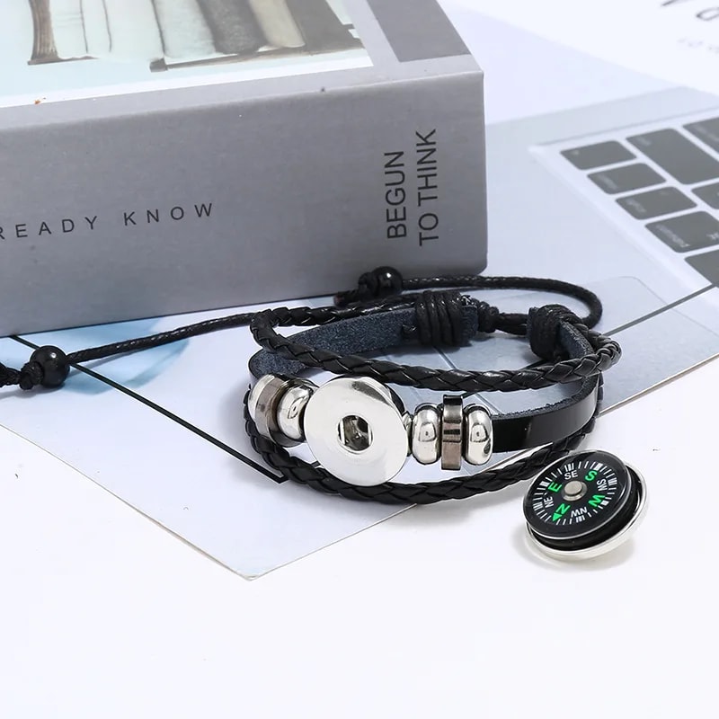 Survival Wrist Compass Bracelet tactical wrist compass for Hiking Camping & Outdoor Navigation