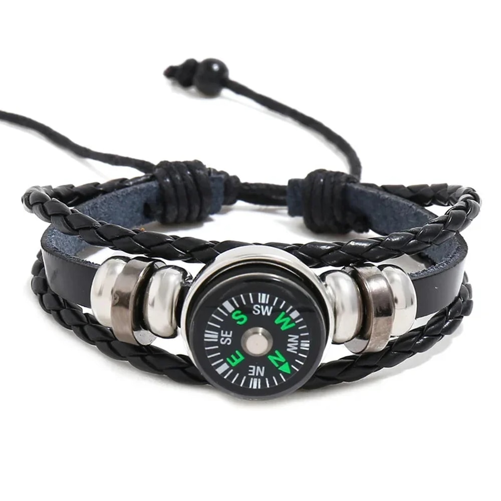 Survival Wrist Compass Bracelet tactical wrist compass for Hiking Camping & Outdoor Navigation