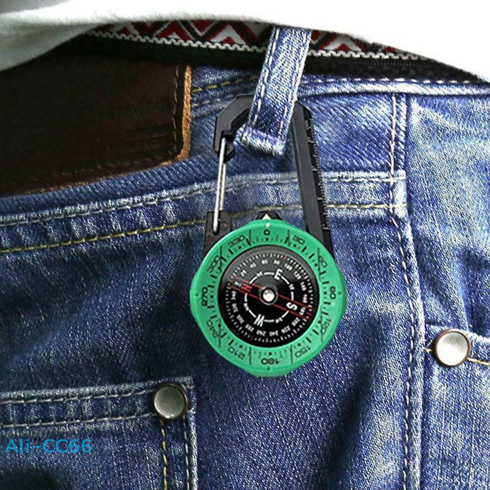 Mini Compass Keychain Portable Survival Compass for Hiking & Camping