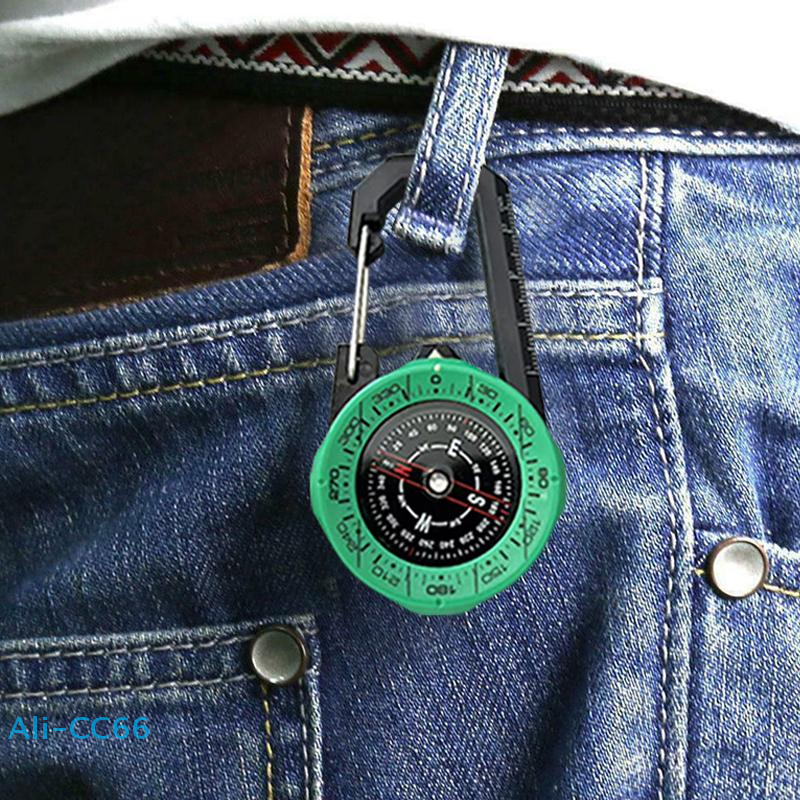 Mini Compass Keychain Portable Survival Compass for Hiking & Camping