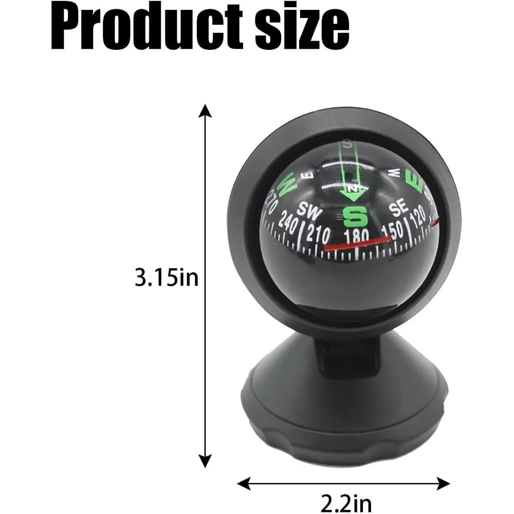 Adjustable Dashboard Car Compass for Accurate Vehicle and Marine Navigation